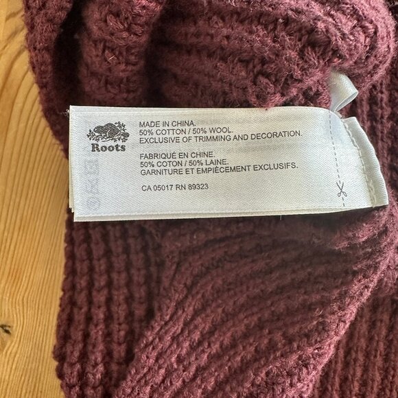 Roots Turtleneck Sweater 50% Wool 50% Cotton Size Small - Picture 6 of 6